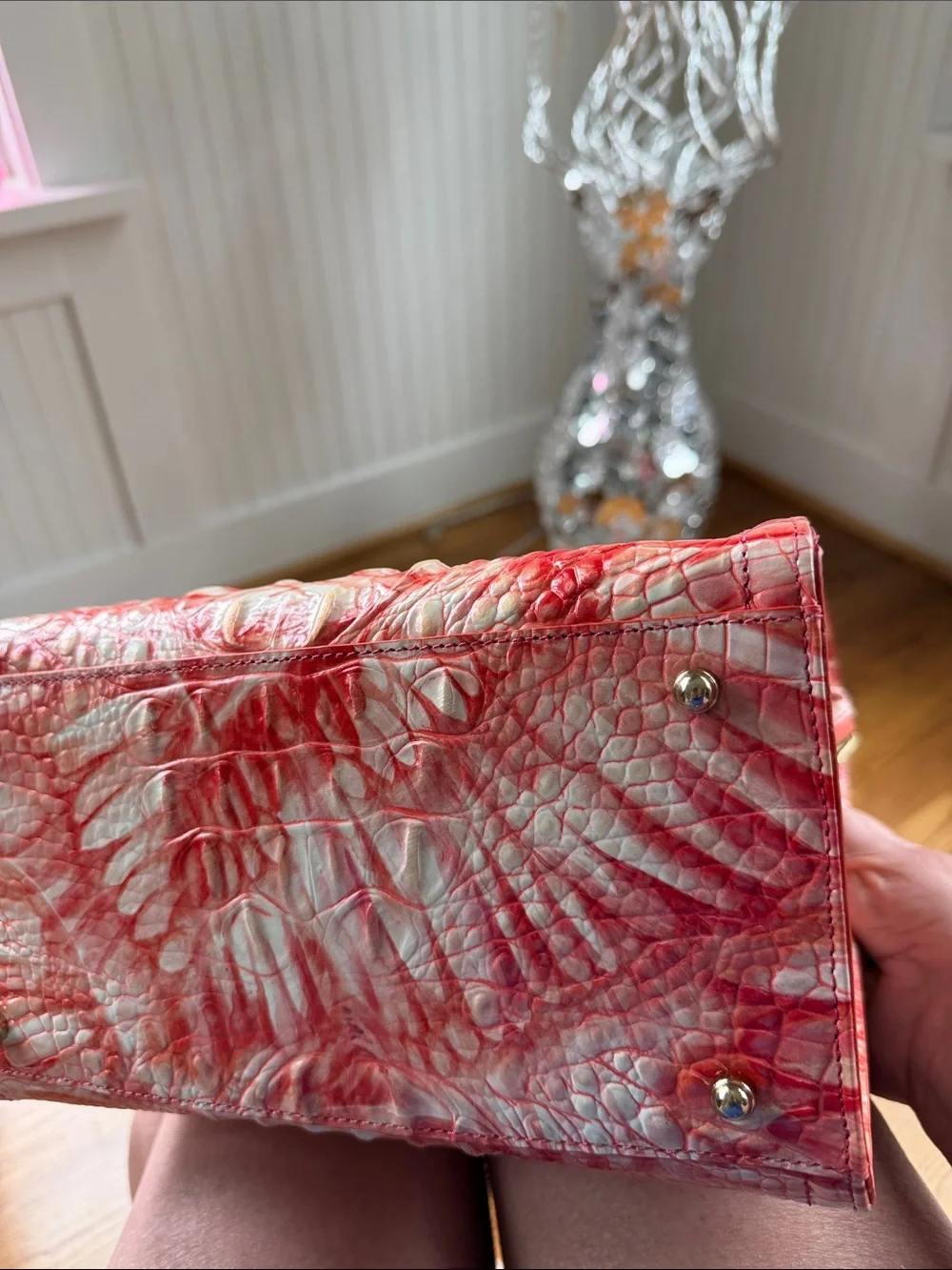 BRAHMIN Small Caroline in Pink Flamingo